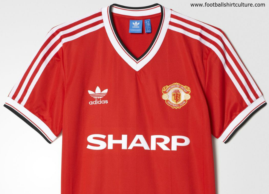 manchester united fc 1984 adidas originals home jersey