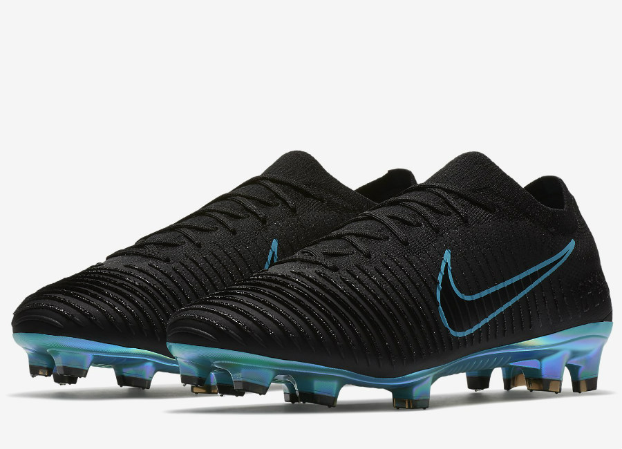 black and blue nike football boots