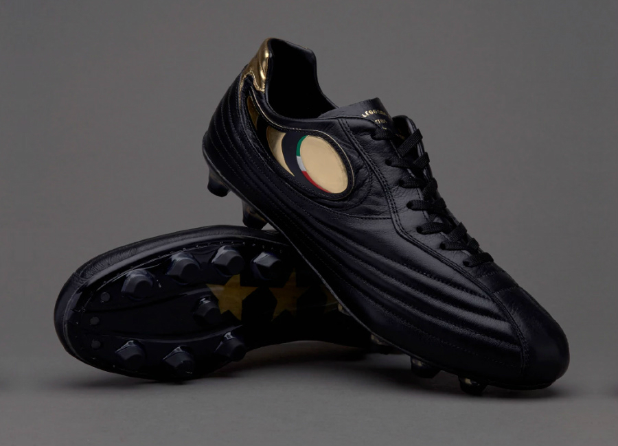 Pantofola d'Oro Back to the 90s Vitello FG - Black / Gold | Football