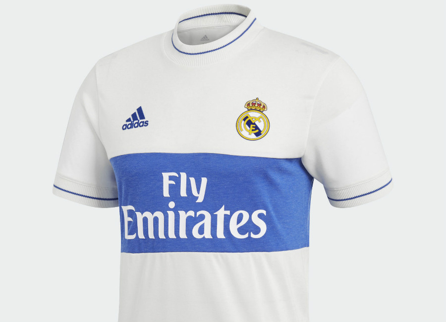 real madrid white and blue jersey