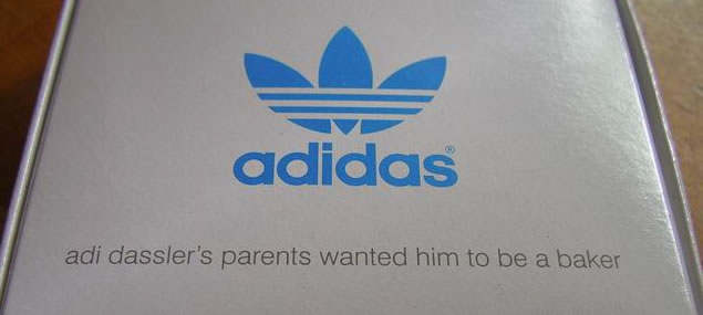 The cookie cutters were created with adidas' founder Adi Dassler's parents in mind. Apparently the Dassler parents originally wanted their son to be a baker rather then create world's biggest football brand. 