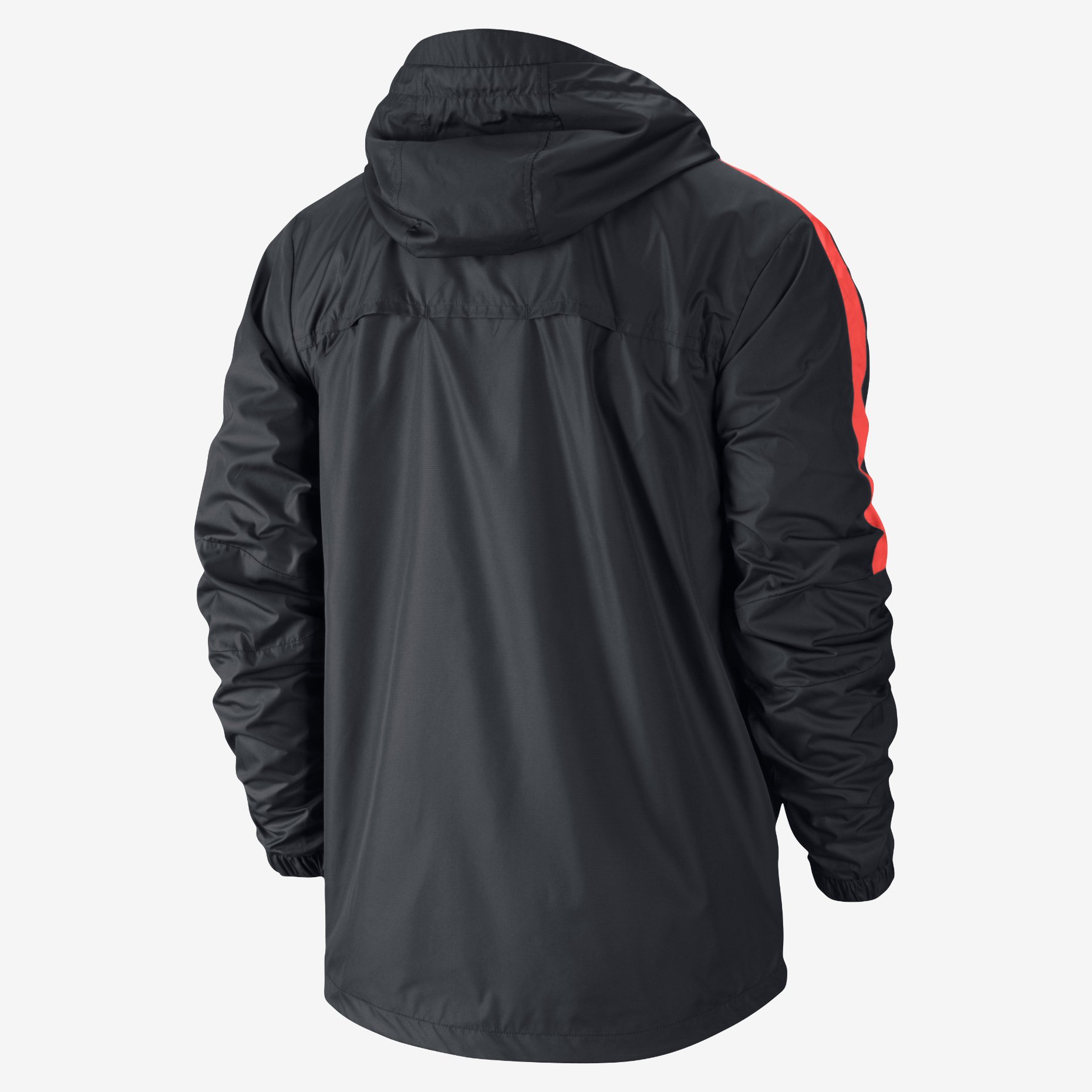 Nike StormFit Squad Football Rain Jacket Black / Hyper Crimson