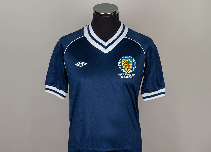 Kenny Dalglish's 1982 World Cup Scotland Match Worn Shirt