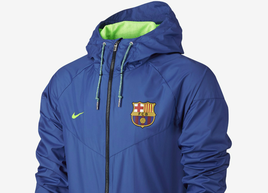 Nike FC Barcelona Authentic Windrunner - Game Royal / Ghost Green ...