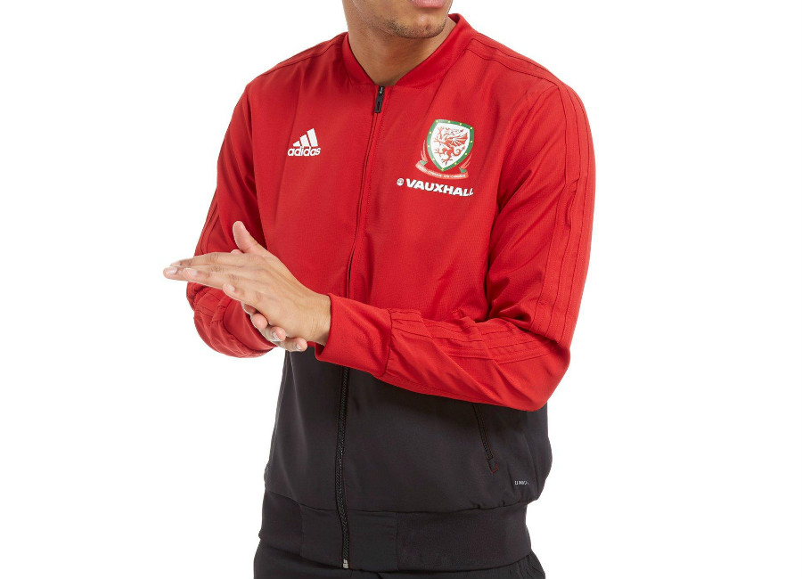 Adidas FA Wales 2018 Presentation Jacket - Red / Black