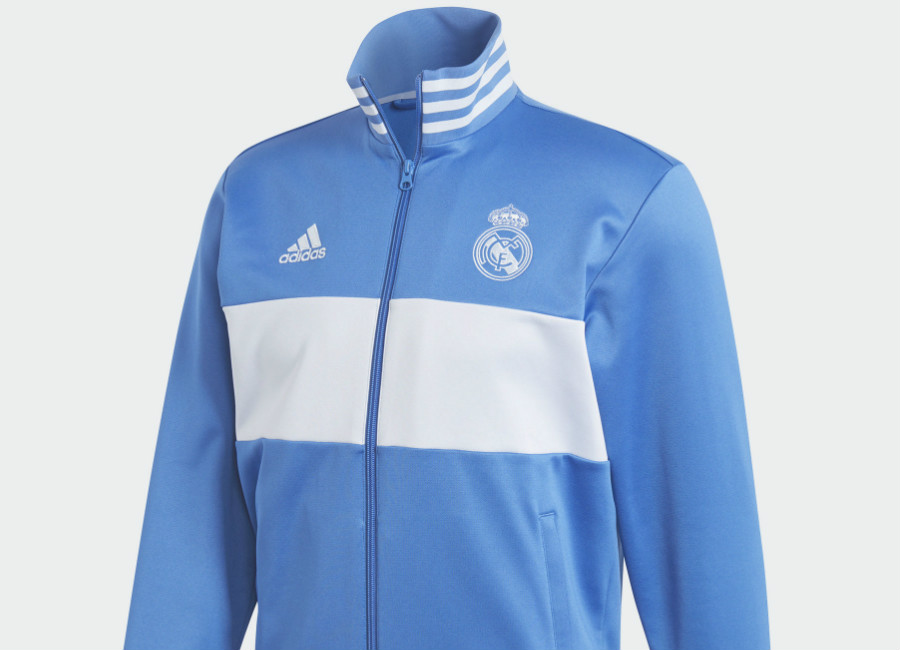 Adidas Real Madrid 3-stripes Track Jacket - Trace Royal / Aero Blue