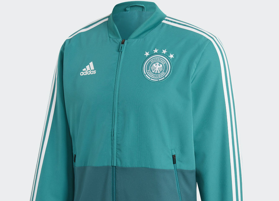 Germany 2018 World Cup Adidas Presentation Jacket - Eqt Green / White / Real Teal