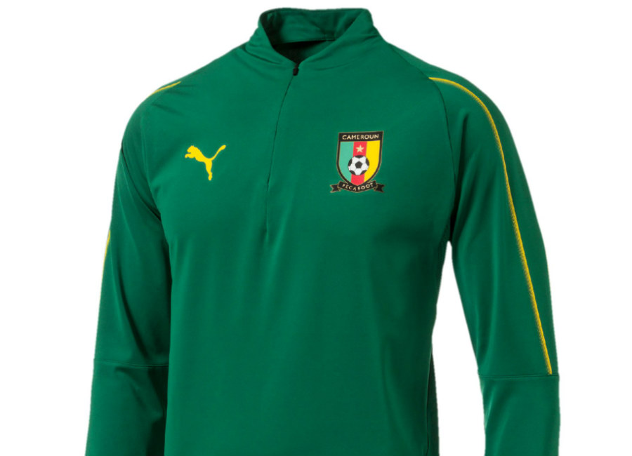 Puma 2018 Cameroon 1/4 Zip Training Top - Power Green