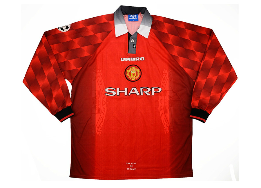 Umbro 1996-97 Manchester United Match Issue Champions League Home 