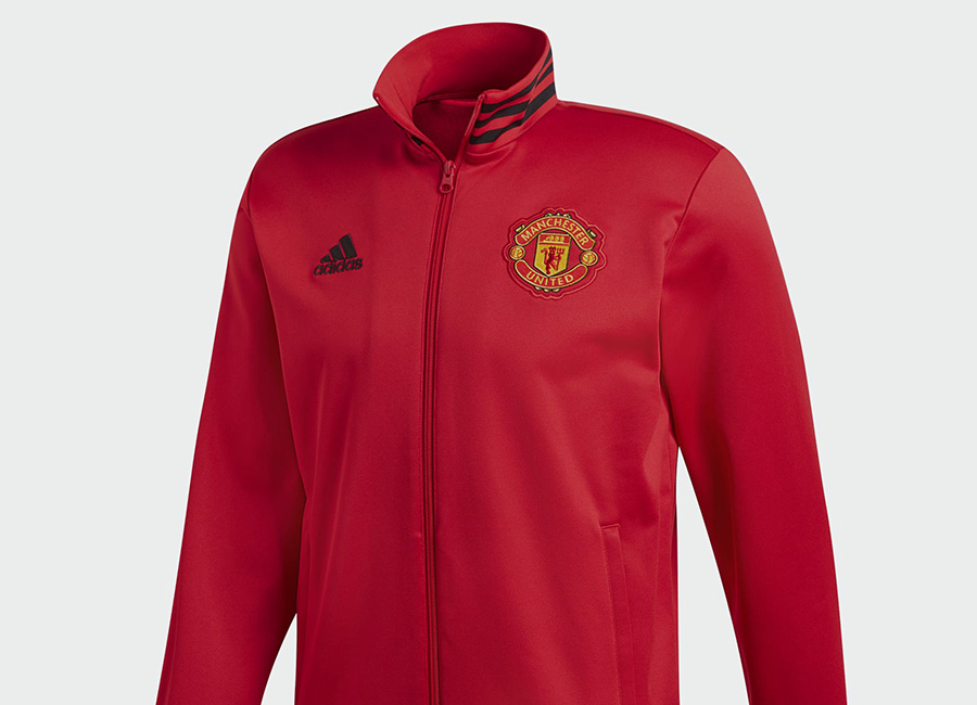 Adidas Manchester United 3-Stripes Track Jacket - Real Red / Black