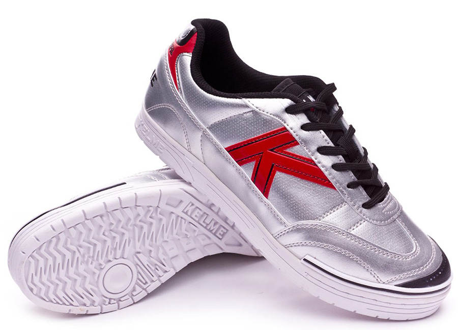 Kelme Trueno Sala S Shoes - Silver / Red
