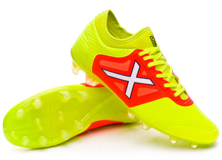 Munich Tiga FG Football Boots - Fluorescent Yellow / Fluorescent Orange