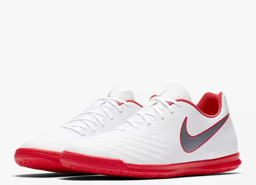 Nike MagistaX Obra II Club IC Just Do It Pack - White / Light Crimson / Metallic Cool Grey / Metallic Cool Grey