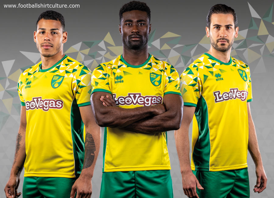 Norwich City 2018/19 Errea Home Kit