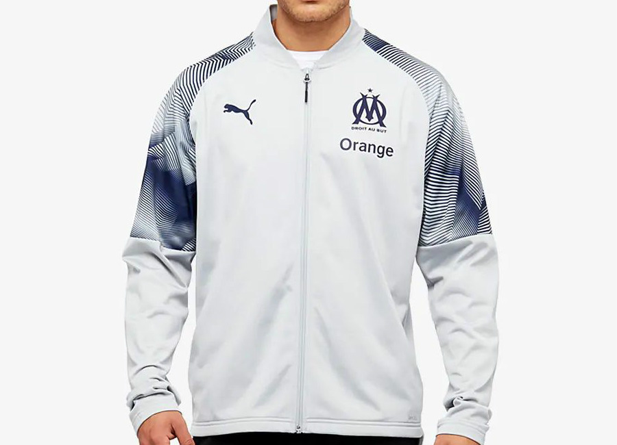 Puma Olympique Marseille 2018/19 Stadium Jacket - High Rise / Peacoat