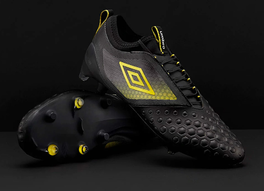 Umbro UX Accuro II Pro FG - Black / Golden Kiwi / White