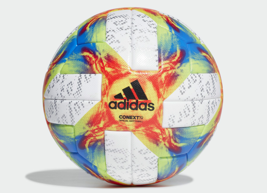 Adidas Conext 19 Official Match Ball - White / Solar Yellow / Solar Red / Football Blue