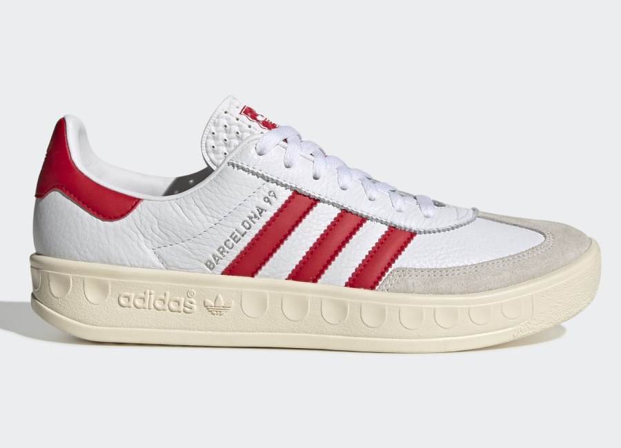 Adidas Manchester United Barcelona 99 Shoes - Cloud White / Scarlet / Cream White #ManchesterUnited #mufc #adidasfootball