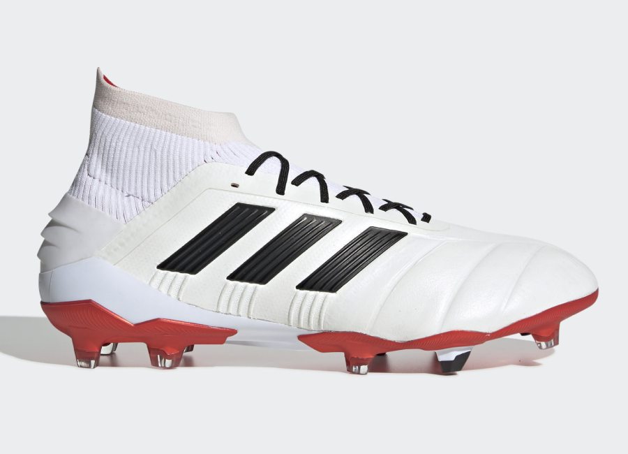 Adidas Predator 19.1 25 Year FG - White / Red #footballboots #adidasfootball