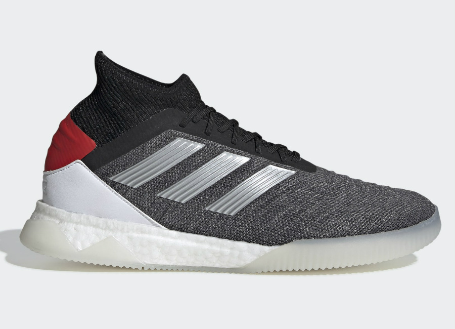 Adidas Predator 19.1 Trainers - Dark Grey Heather / Matte Silver / Active Red #adidasfutbol #adidasfootball #adidassoccer
