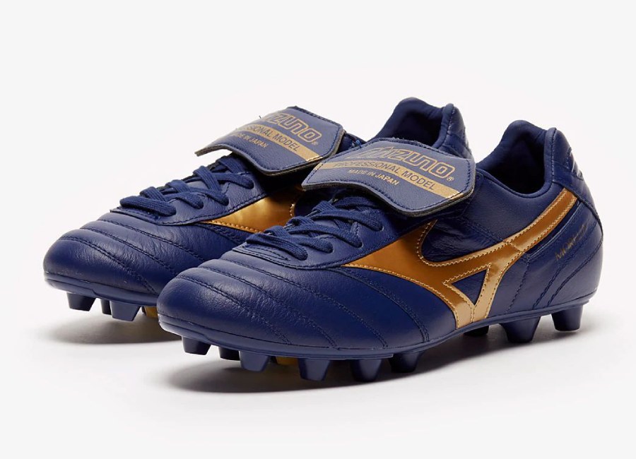 Mizuno Morelia II FG Made In Japan - Blue Depths / Gold #mizunofootball #footballboots