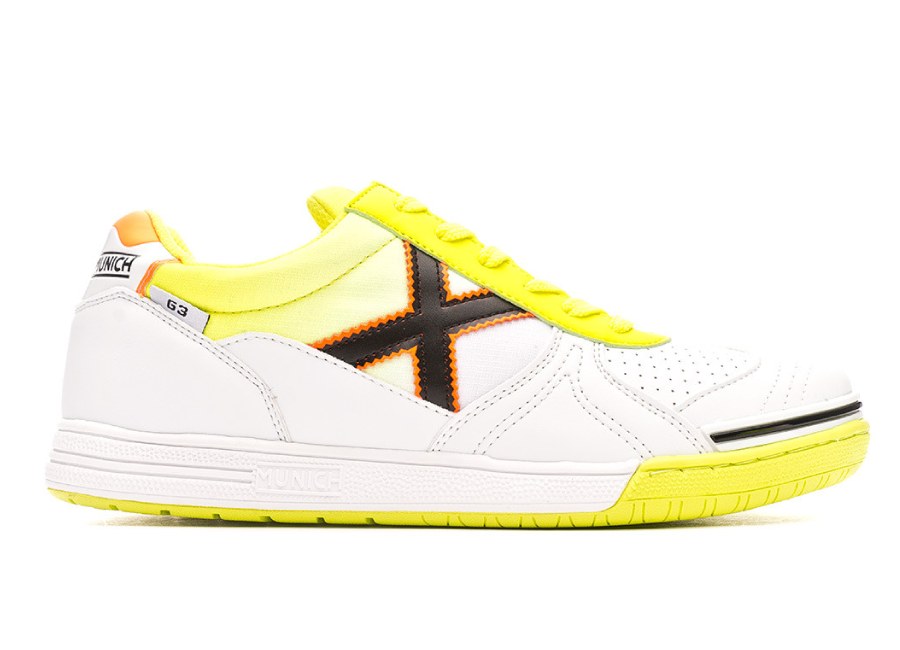 Munich G3 Shoes - White / Fluor Yellow #futsal