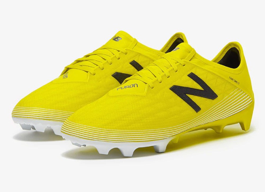 New Balance Furon V5 Pro FG - Sulphur Yellow / White #footballboots #nbfootball