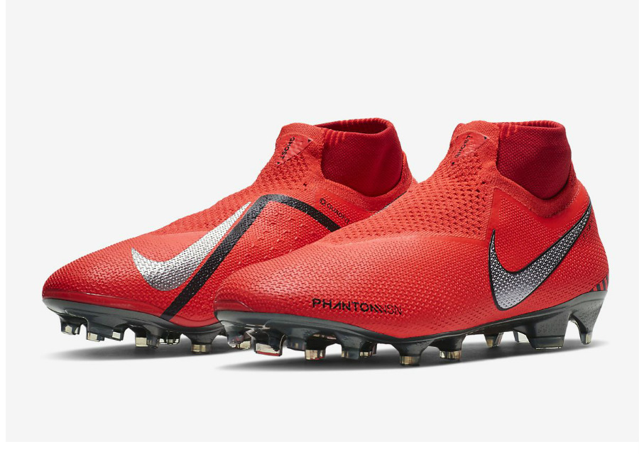 Nike PhantomVSN Elite Dynamic Fit FG - Bright Crimson / University Red / Gym Red / Metallic Silver #nikefootball #footballboots