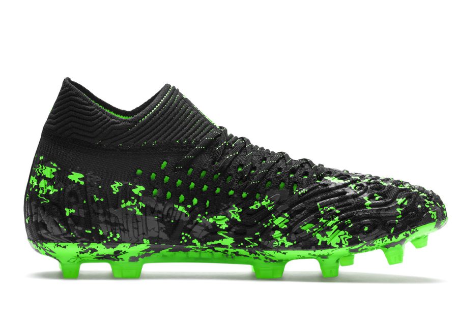 Puma Future 19.1 Netfit FG/AG Hacked Pack - Puma Black / Charcoal Grey / Green Gecko #footbllboots #pumafootball