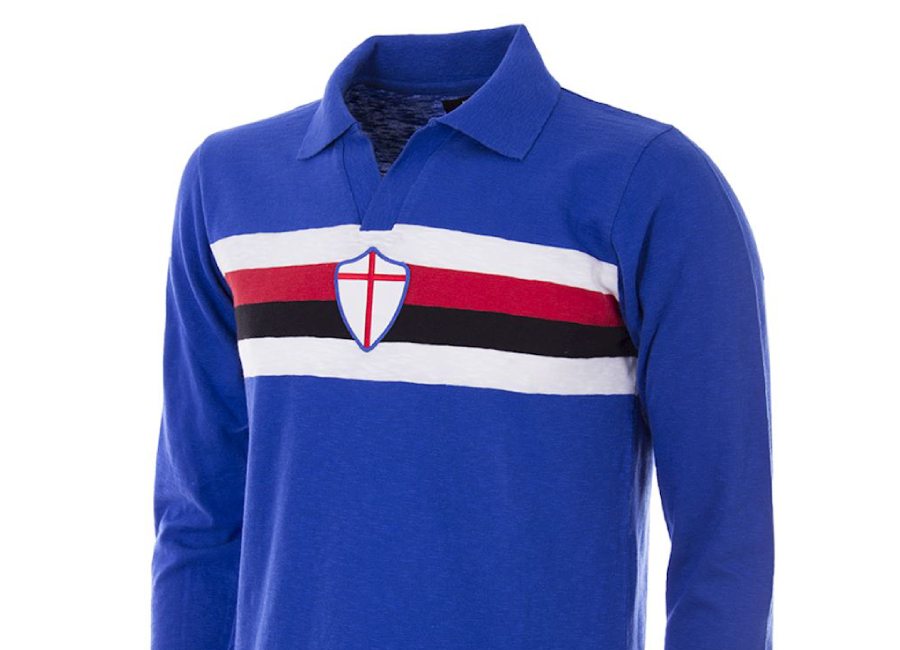 UC Sampdoria 1956-57 Copa Retro Football Shirt #UCSampdoria #Sampdoria #Samp