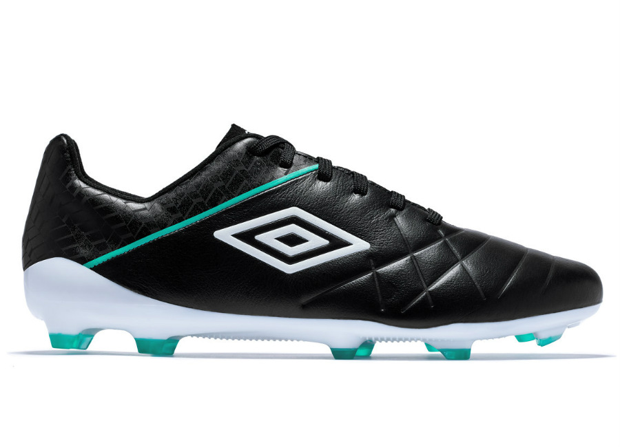 Umbro Medusae 3 Pro FG - Black / White / Marine Green #footballboots #umbro