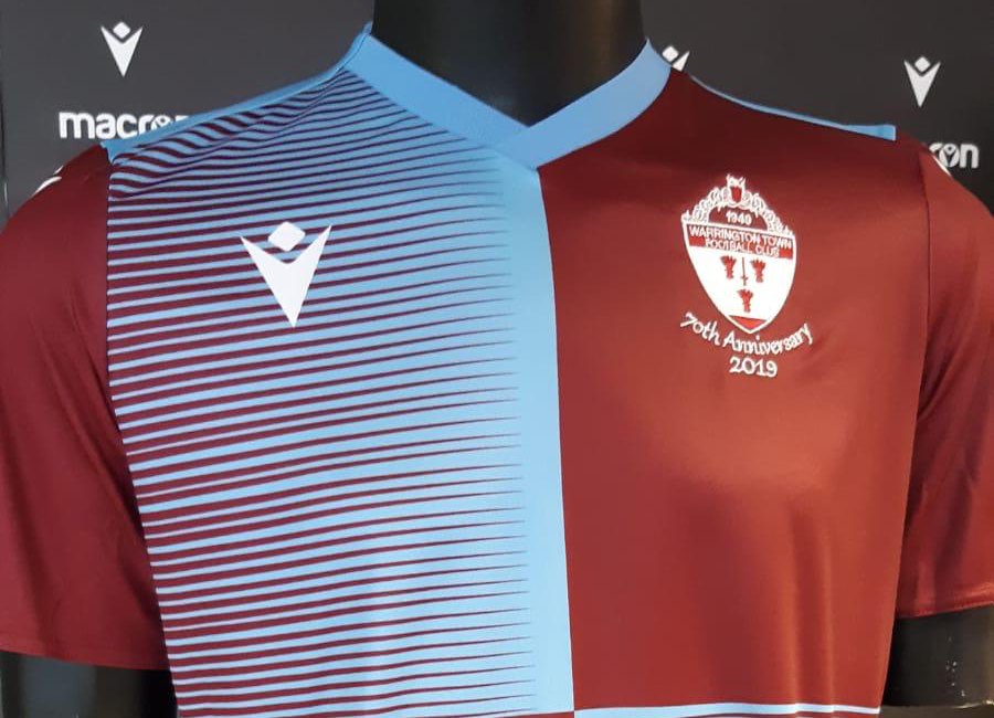 Warrington Town 2019 Macron 70th anniversary Shirt #WarringtonTown #WarringtonTownFC #footballshirt