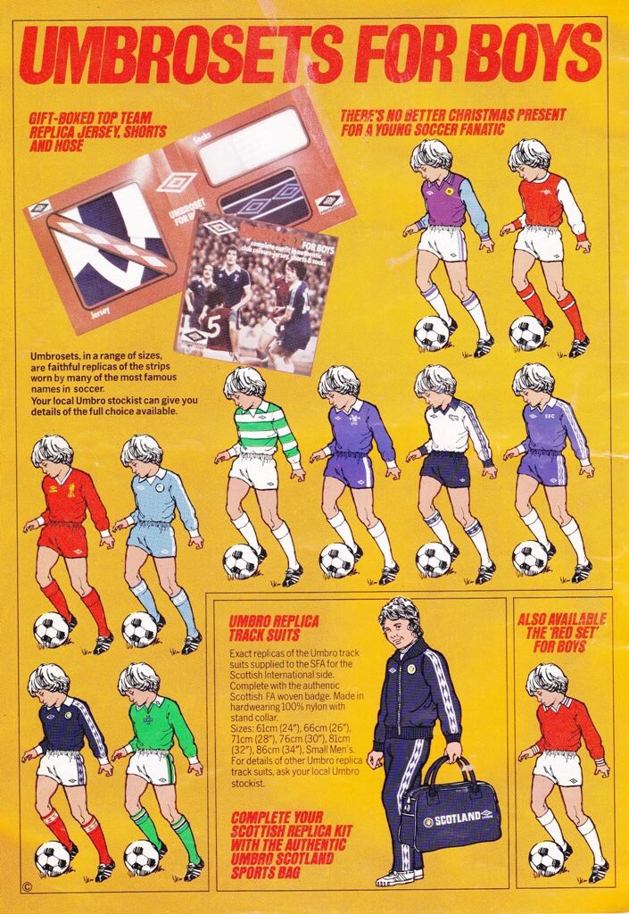 1977 78 umbro catalogue pages