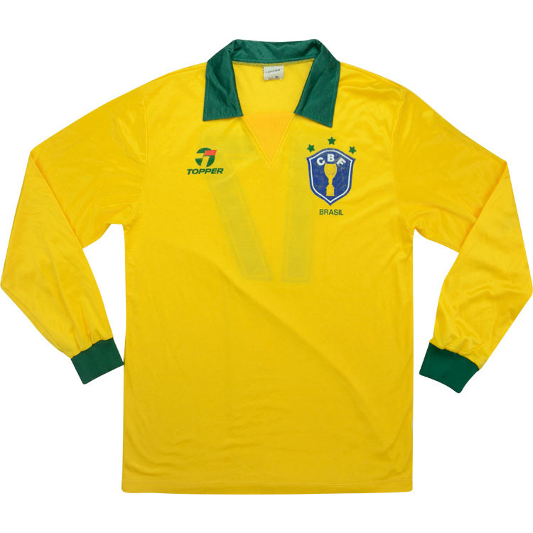 Brazil 1989 Match Worn Home Shirt