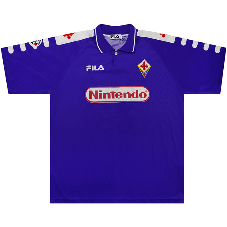Fiorentina 1998-99 Match Worn Home Shirt