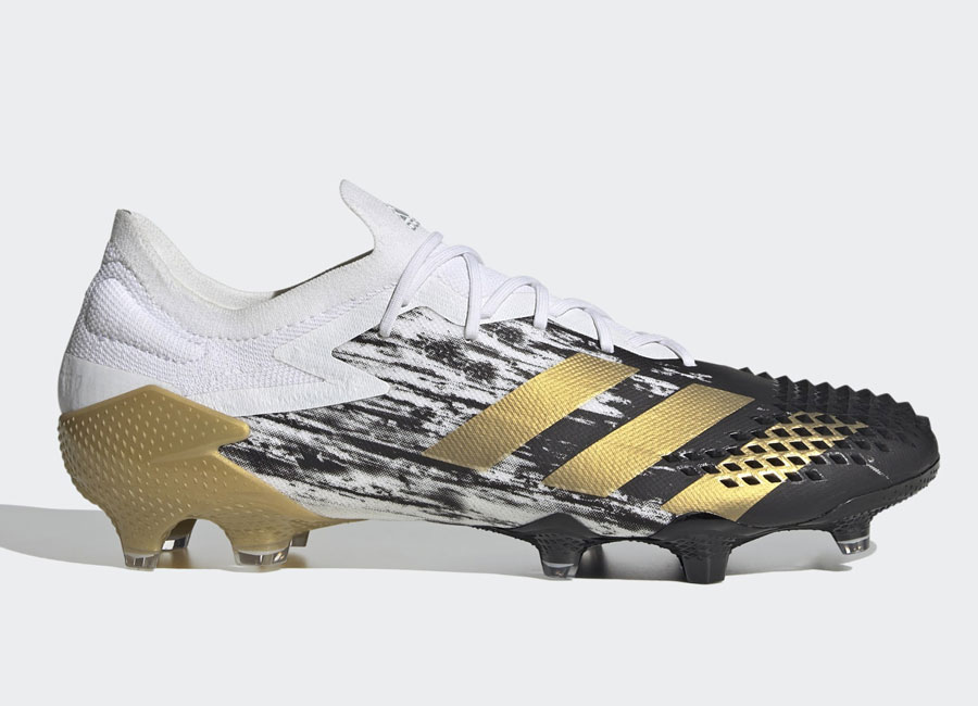 Adidas Predator Mutator 20.1 Low FG - Cloud White / Gold Metallic / Core Black #adidasfootball #footballboots #adidasfutbol