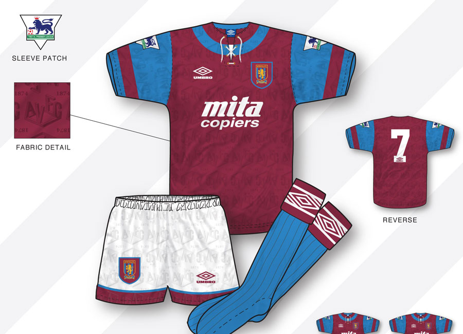 An in-depth look: Aston Villa 1992–93 Home Kit #astonvilla #kitdesign #avfc #umbro