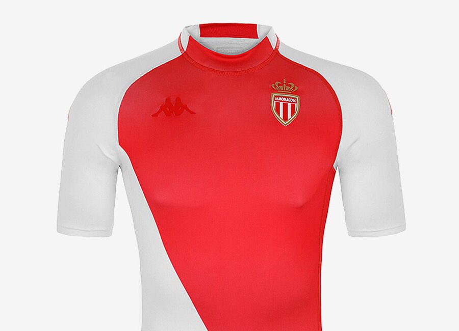 Kappa Men's Red/White Etoro Kombat Monaco Player Home Jersey Shirt NWT Size XL