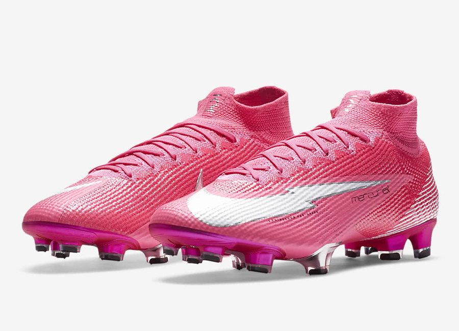 Nike Mercurial Superfly 7 Elite Mbappé Rosa FG - Pink Blast / Black / White #Mbappé #nikefootball #footballboots