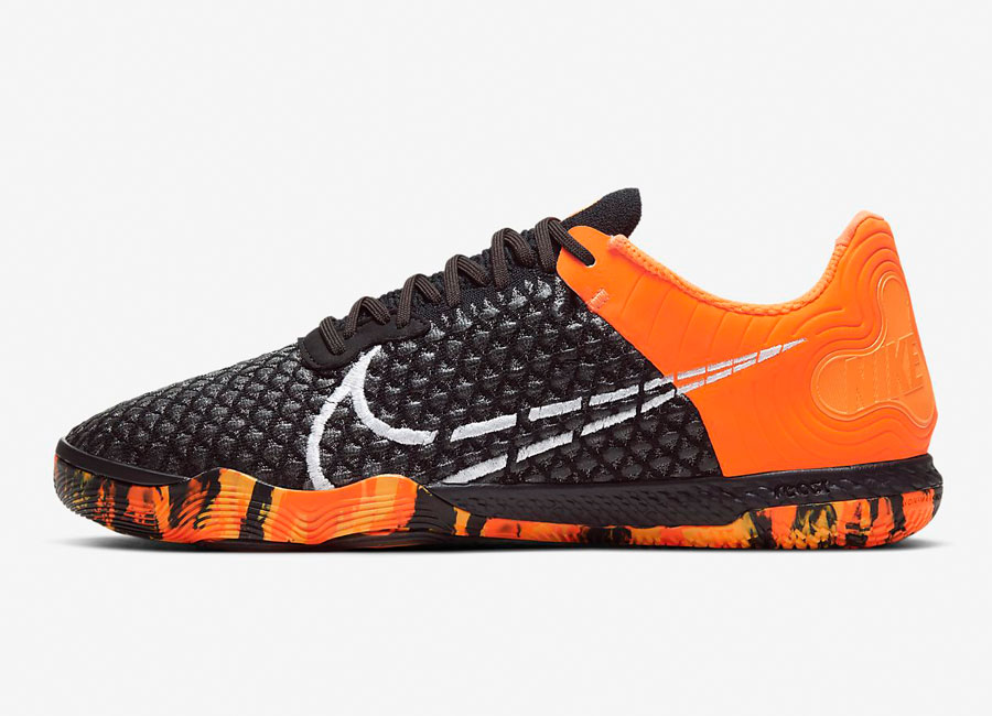 Nike React Gato - Black / Total Orange / Dark Smoke Grey / White #futsal #nikefootball
