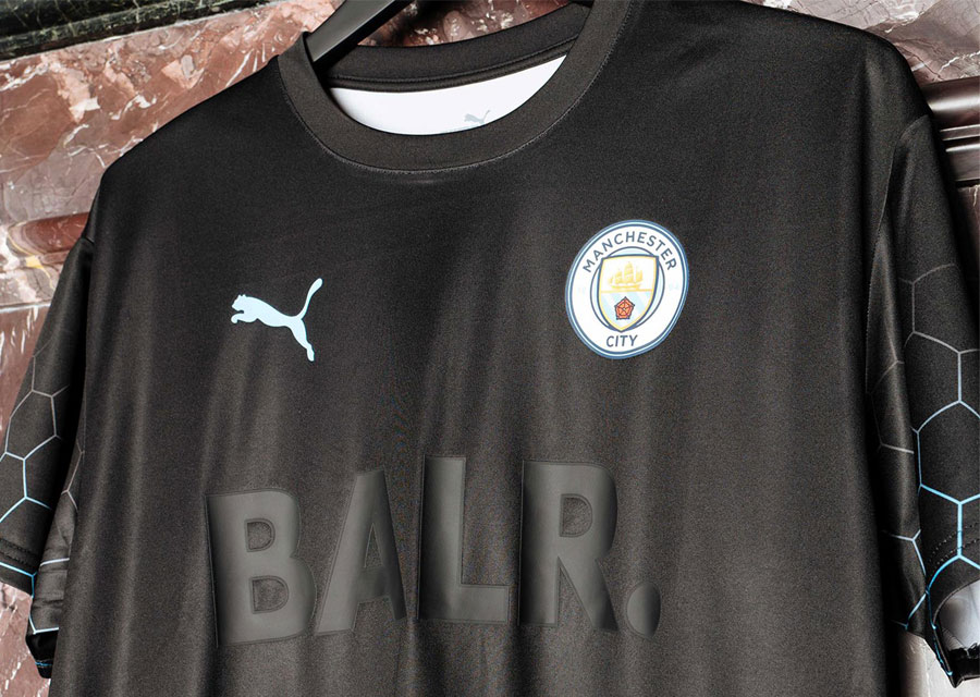 Puma Manchester City x BALR Signature Jersey - Black / Team Light Blue #mcfc #ManchesterCity #pumafootball