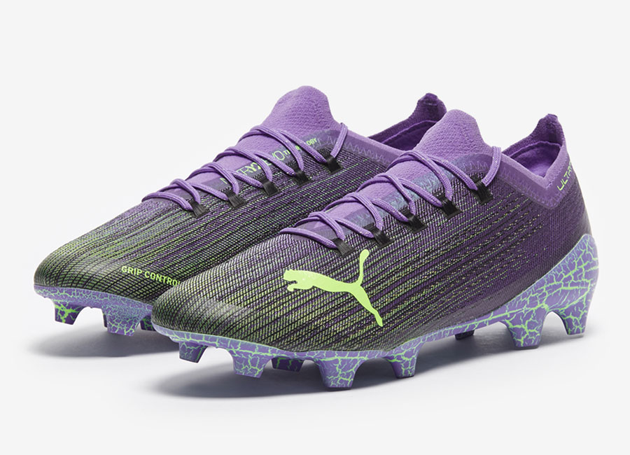 Puma Ultra 1.1 FEAR FG/AG - Luminous Purple / Elektro Green / Black #footballboots #pumafootball
