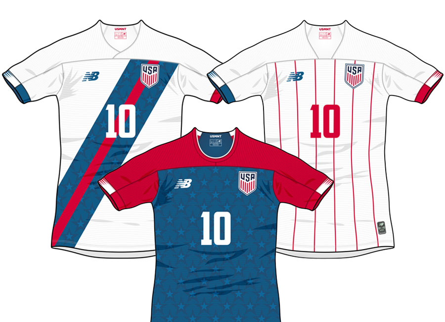 United States X New Balance Shirt Concepts #ussoccer #usmnt #kitdesign