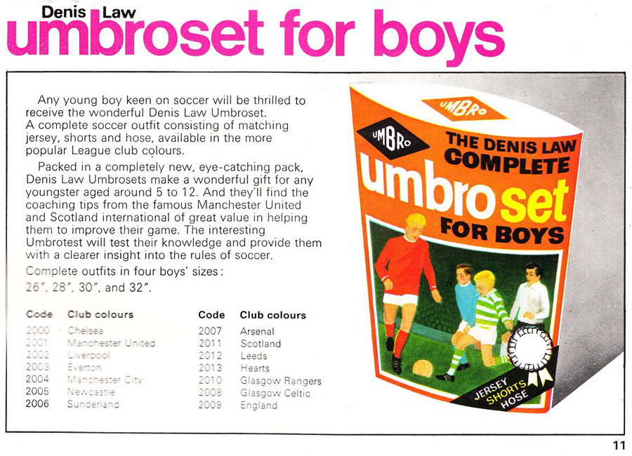 1969 Umbro Brochure Pages