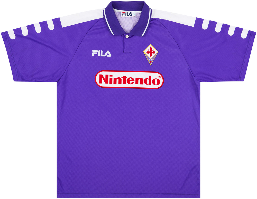 Fiorentina 1998-99 Match Worn Ciro Cup Home Shirt