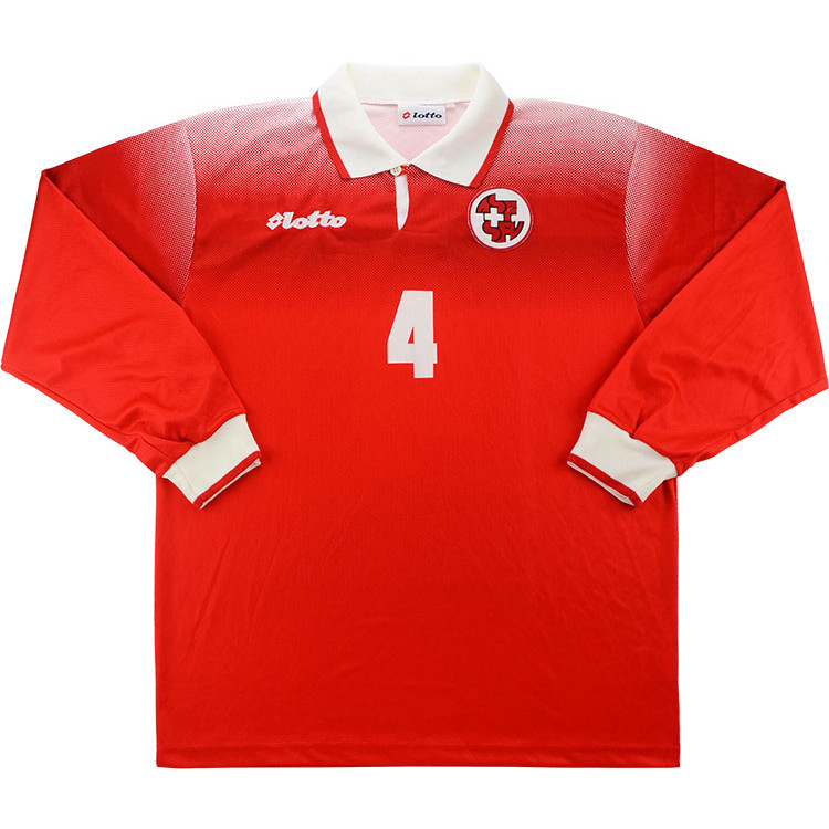 Switzerland 1996-98 Match Issue Home Shirt #matchworn #knvb #shirtcollector