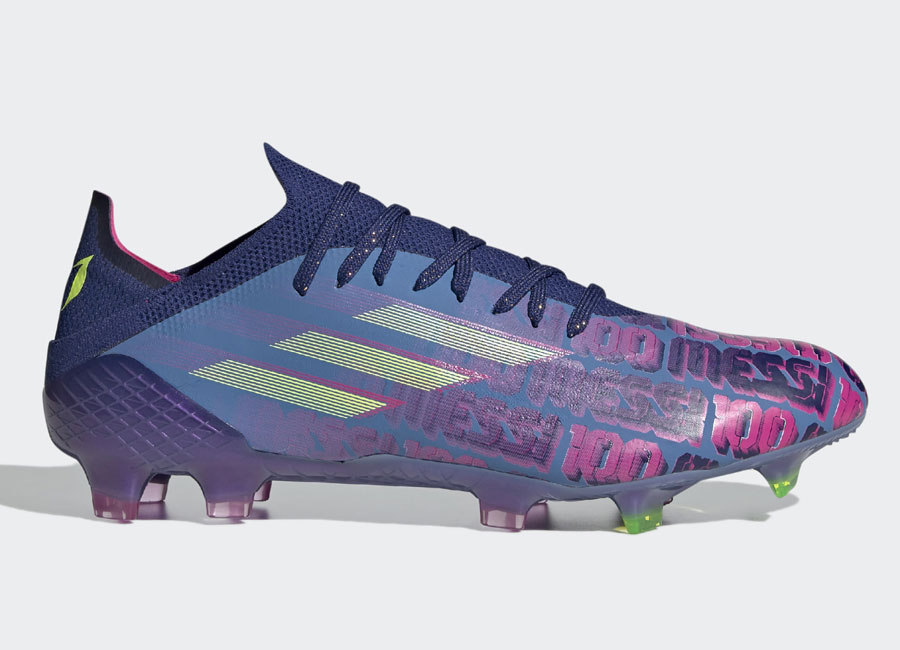 Adidas X Speedflow.1 Messi FG Unparalleled - Victory Blue / Shock Pink / Solar Yellow #adidasfootball #footballboots