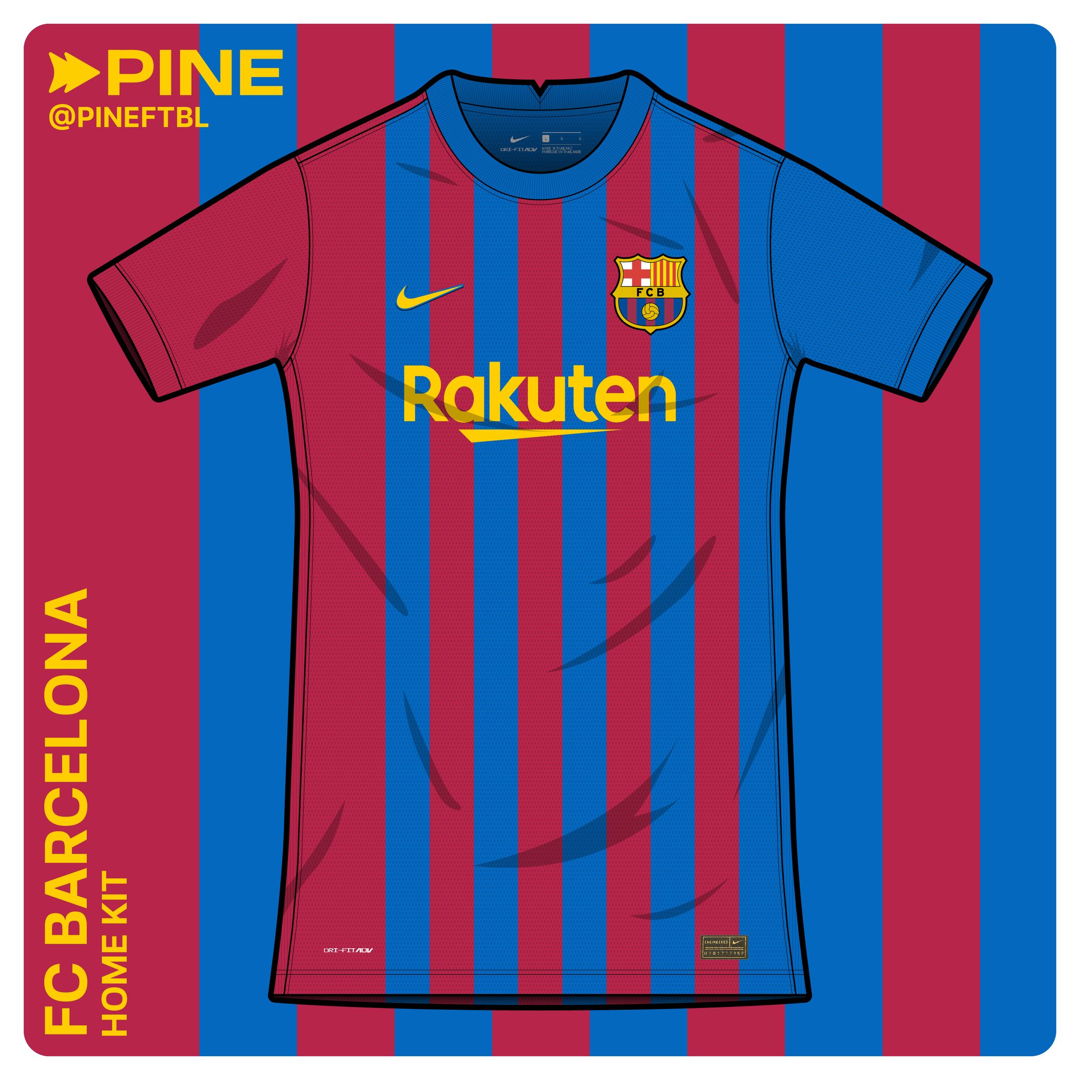 barcelona nike home shirt concept by pineftbl a