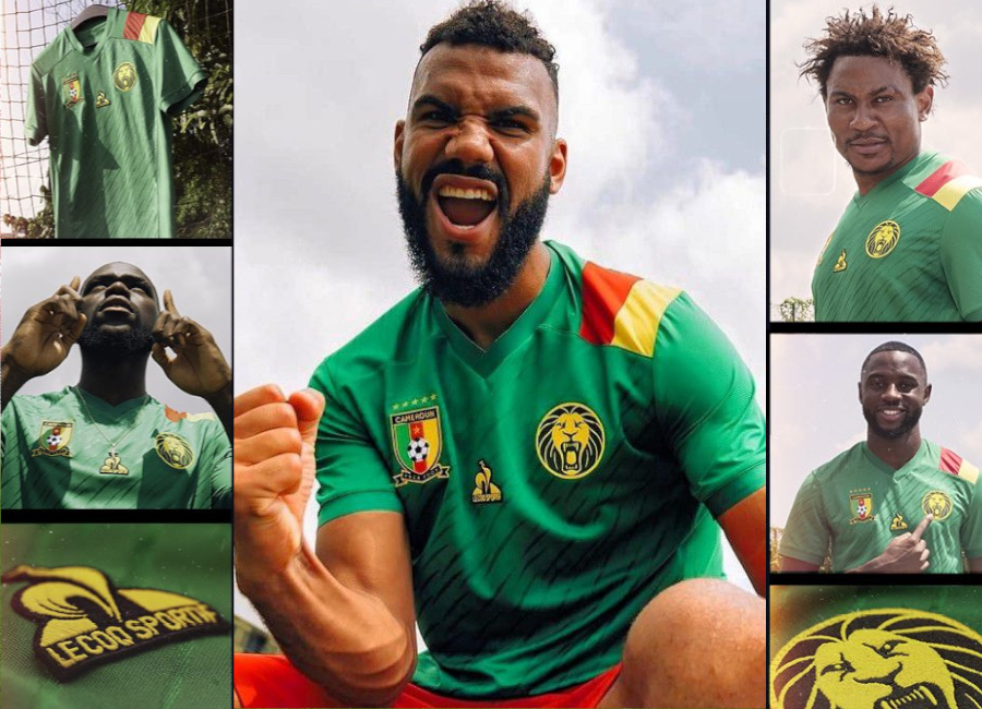 Cameroon 2022 Le Coq Sportif Home Kit #Cameroun #LionsIndomptables #CAN2021