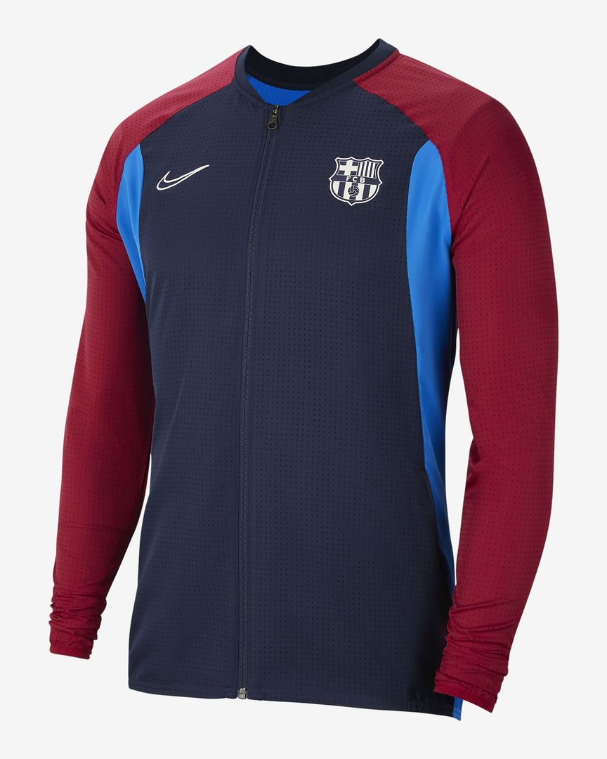 F.C. Barcelona Academy Football Jacket - Obsidian / Noble Red / Soar / Pale Ivory
